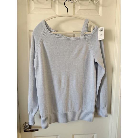 abercrombie kids Other - Abercrombie Kids Light Blue Cold Shoulder Knit Sweater 15/16 NWT